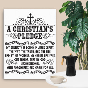 Christian Pledge Canvas